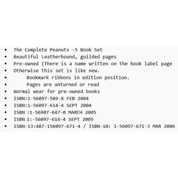 VTG Complete Peanuts Books Set Collectors Edition Leather Gold Charles M Schulz - Picture 6 of 11